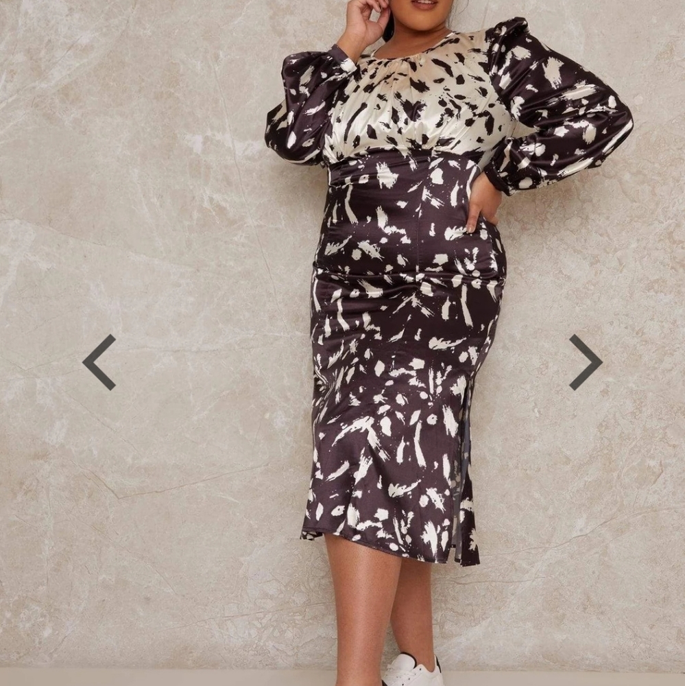 Printed slip dress